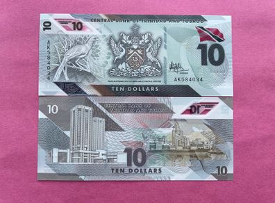 Trinidad & Tobago  10 Dollars   2020 Selected.  ( Uncirculated )pick  62 Polymer / Plastic