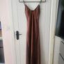 Chocolate Brown Satin Slip Dress Image 2