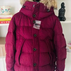 Burberry Faux Fur Trim Hooded Puffer Jacket Excellent Condition