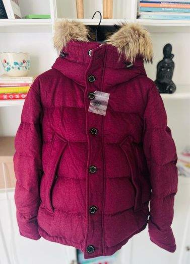 Burberry Faux Fur Trim Hooded Puffer Jacket Excellent Condition