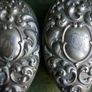 Antique Silver Plated Set Dresser Set Art Nouveau Style Floral Repousse Hair Brush Clothes Brushes  4 Pieces Image 4