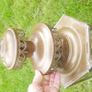 Antique Brass Architectural Carriage Porch Lamp Wall Lamp Glass Brass Eagle Top Lantern - Decorative Garden or porch light Image 2