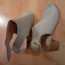 Wide fit open toe light blue boot Image 2