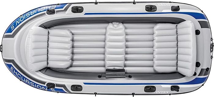 5 Man Excursion Inflatable Boat Set with Aluminium Oars and Pump