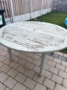 Large round garden table