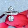 Antique Art Deco Two Stone Diamond "Toi et Moi' Ring - 18ct White Gold Image 8
