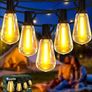 MASSIVE SALE Festoon Lights Outdoor Mains Powered - 100Ft Garden String Lights with 50+3(Spare) LED Shatterproof Bulbs Outside Waterproof Weatherproof 30.48M Gazebo Lights for Patio Party Pergola Bistro (FREE POSTAGE) Image 2