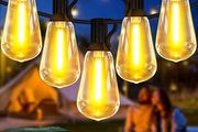 MASSIVE SALE FREE SHIPPING Festoon Lights Outdoor Mains Powered - 100Ft Garden String Lights with 50+3(Spare) LED Shatterproof