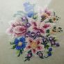 Vintage Jar with an Unusual, Hand-Embroidered Lid H-4,2" Image 4