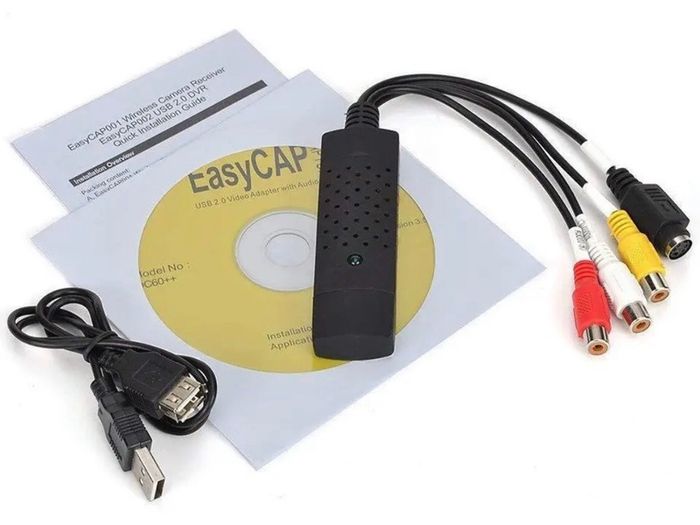 NEW VHS to DVD Converter adapter USB 2.0 to 3 RCA Video TV DVD VHS Capture Phone
