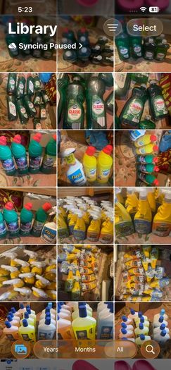 Bundle of cleaning items