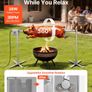 Electric Rotisserie Grill Kit, 8-Level Adjustable Height, 132lb Load Capacity, 38W Motor, Stainless Steel BBQ Spit for Outdoor Parties Image 3