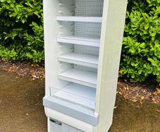Grab And Go Shop Drinks Fridge - Very Clean - With Lights On Castor Wheels