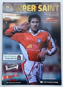 2000 St. Patrick's Athletics v Derry City - League of Ireland Premier Division Programme