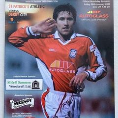 2000 St. Patrick's Athletics v Derry City - League of Ireland Premier Division Programme