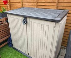Keter Store it out midi Wood effect Garden storage box 880L, garden shed
