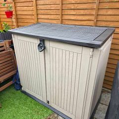 Keter Store it out midi Wood effect Garden storage box 880L, garden shed