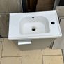 Narrow Sink Along With Vanity Unit And Pipes; Kitchen Sink And Quartz Worktop Unit With Wooden Inparts Image 10