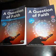 A question of faith, book & activity book, as new