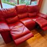 Burgundy Red 3-seater double-recliner couch Image 6