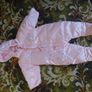 Baby girl warm winter overalls with mittens 100% down filling Image 5