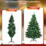 7 foot Artificial Christmas Tree with PVC & PE Branches, Pine Cones, LED Lights and Red Berries Image 6