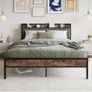 King Size Bed Frame with Wooden Storage Image 8