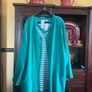 Mona Lisa of Germany  FURTHER REDUCED. two piece outfit , in Jade green, a beautiful light jacket and a matching jade and white top . Length of jacket is 35 inches and the top also Image 10