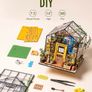 Greenhouse, DIY Miniature House Kits, Cathy's Flower House Advanced Level, 7.5 Hours, Wooden Dollhouse, Glue Free, Stress Relief Handmade Craft Kits, Birthday Gift for Women Image 5