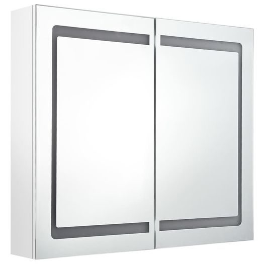 LED Bathroom Mirror Cabinet Shinning White 80x12x68 cm