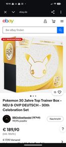 Pokemon 30 Jahre Top Trainer Box - NEU & OVP DEUTSCH - 30th Celebration Set