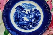 Antique Wedgwood &amp; Co Royal Semi Porcelain Plate England c.1890-1900 Landscape Castle