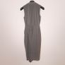 Karen Millen Taupe Grey Draped Asymmetric Wrap Sleeveless Midi Cocktail Dress 8UK/36EU Image 9