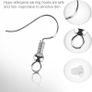 350 Pcs Earrings Making Supplies Kit 925 Silver Hypoallergenic Plated Fish Hooks Earring with Clear Earring Safety Backs Posts and Open Jump Rings Image 6
