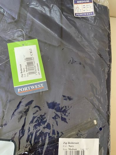 Portwest C813 Zip Boilersuit medium leg 31"