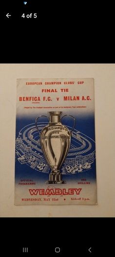 European Cup and champions league final programmes