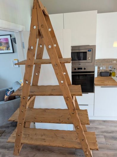 Wood A-Frame shelves