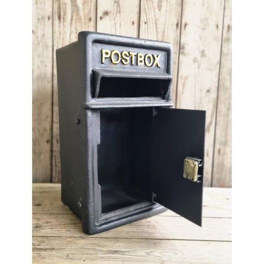 Post Box Small Cast Iron Black Insert CH R MB10 B