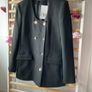 blazer Bnwt Zara black blazer medium with gold buttons Image 8