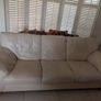 Italian Leather 3 piece suite in cream Image 2