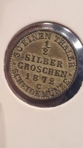 German silver 1872 30th Thaler