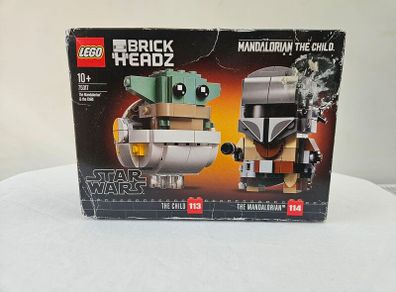 Sealed Lego Mandalorian and Baby Yoda brickheadz