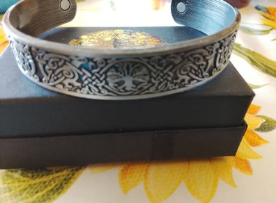 Magnetic Health Bangle(Tree of life engraved)