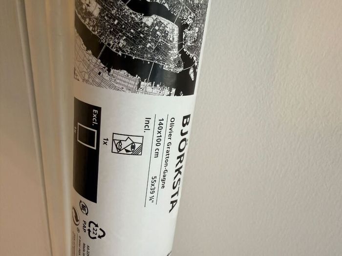 Ikea Bjorksta New York Black and White Canvas Picture