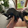 Modern Glossy Black Bull Figurine, Statement Decor Piece Image 3