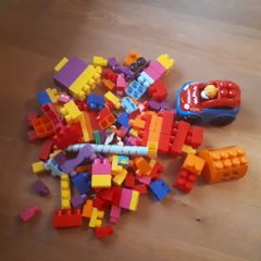 Huge bundle of toy blocks with vehicles