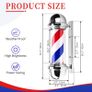 50cm Barber Pole, Red Blue and White Barbershop Rotating Light Fixture, Image 2
