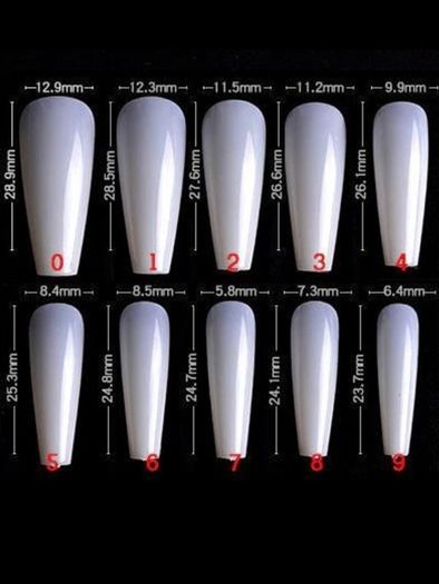 Long Coffin Nail Tips 100 Pcs