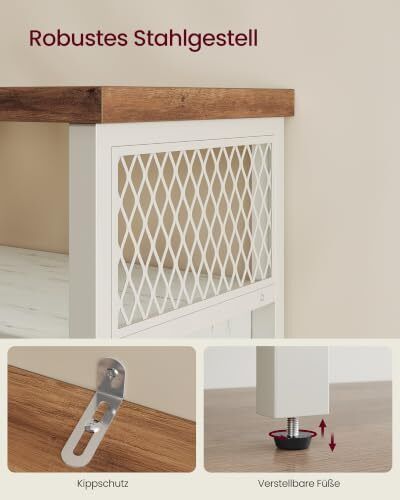 Sideboard Kitchen Cabinet Storage Cabinet with 2 Sliding Doors Adjustable Shelves