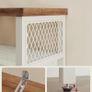 Sideboard Kitchen Cabinet Storage Cabinet with 2 Sliding Doors Adjustable Shelves Image 4